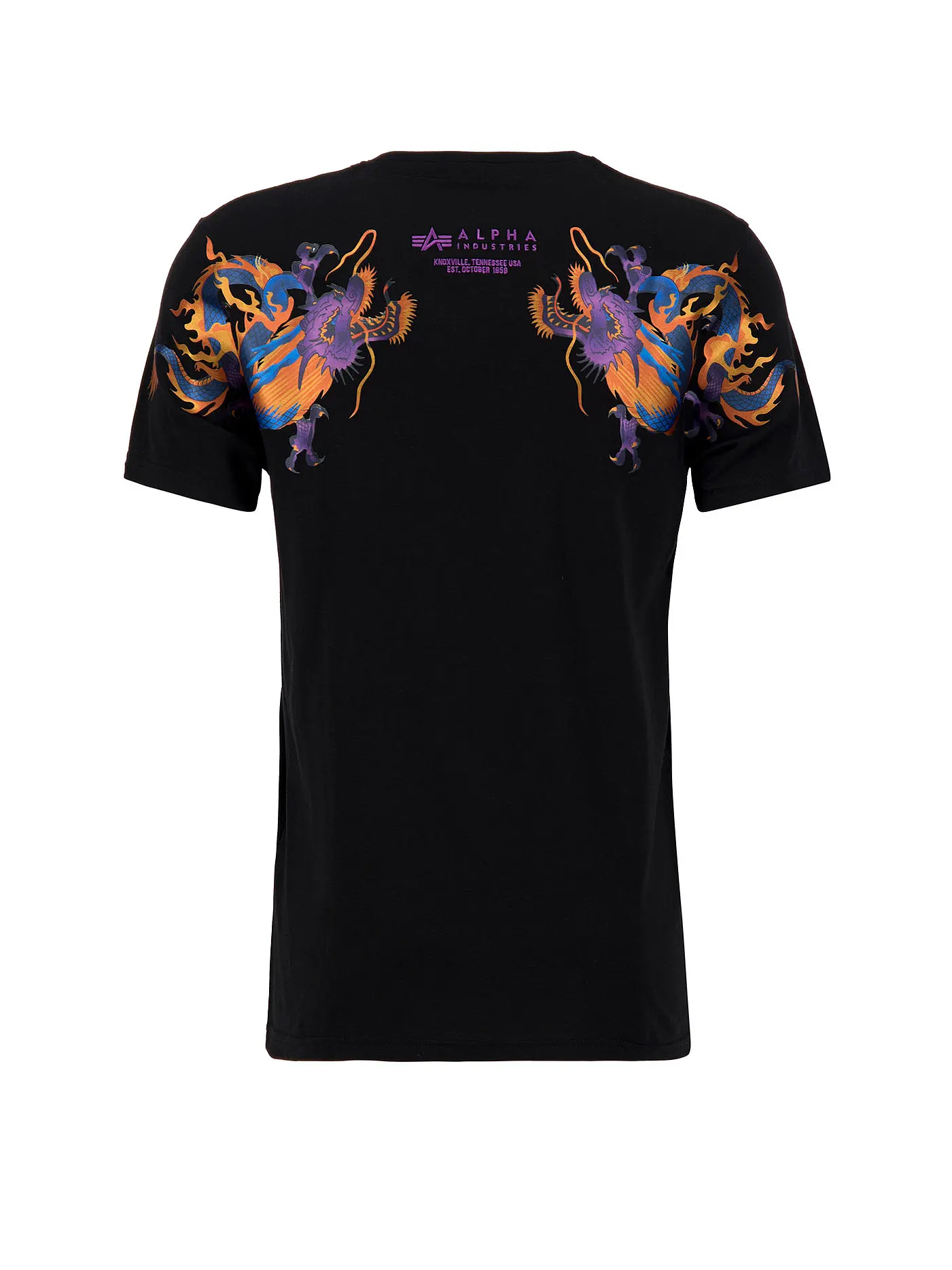ALPHA INDUSTRIES | T-Shirt DRAGON EMB T | schwarz